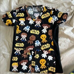 Star Wars Black and Yellow Character Print Top